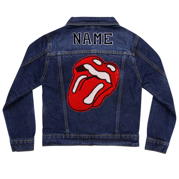 SALE Sequin Rock'n'Roll Lips Denim Jacket | 40% OFF Automatically Applied at Checkout