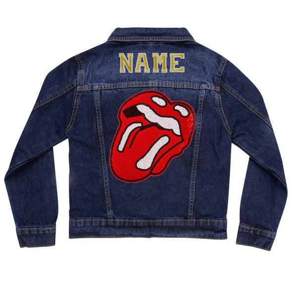 SALE Sequin Rock'n'Roll Lips Denim Jacket | 40% OFF Automatically Applied at Checkout