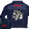Sequin Horse Head Denim Jacket