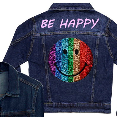 Rainbow Smile Denim Jacket