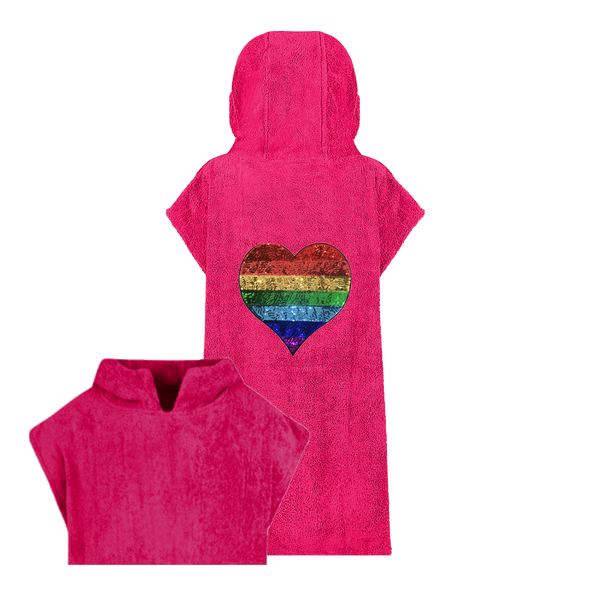 Rainbow Heart Beach Robe
