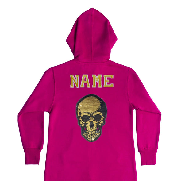 SALE Gold Sequin Skull Onesie | 40% OFF Automatically Applied at Checkout