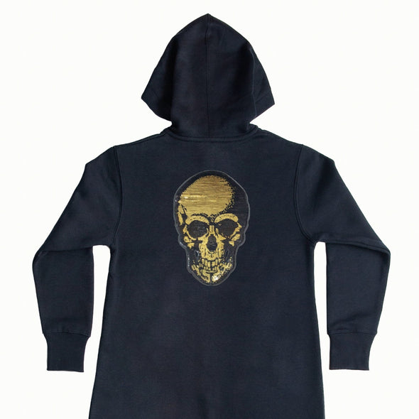SALE Gold Sequin Skull Onesie | 40% OFF Automatically Applied at Checkout