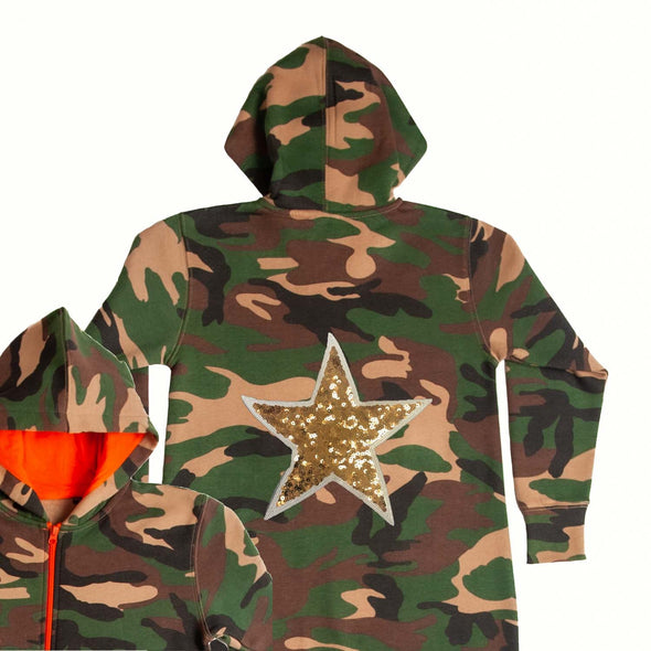 Gold Sequin Star Onesie