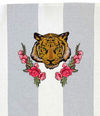 Green eyed tiger Tigerand Roses Hammam Beach Towel