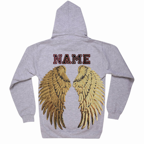 SALE Gold Wings Hoodie With Brass Studs on Hood | 40% OFF Automatically Applied at Checkout