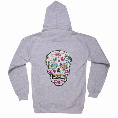 SALE Sequin Candy Skull Hoodie | 40% OFF Automatically Applied at Checkout