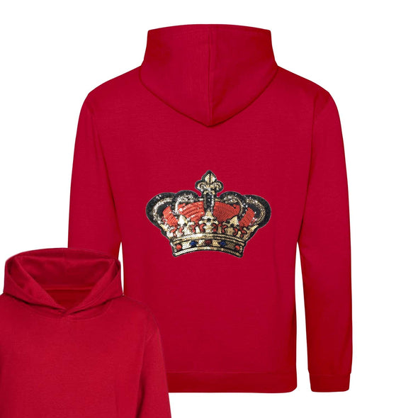Red Sequin Crown Hoodie