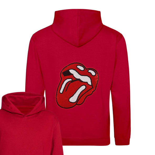 Sequin Rock'n'Roll Lips Hoodie