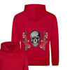 Silver Sequin Skull and Roses Hoodie
