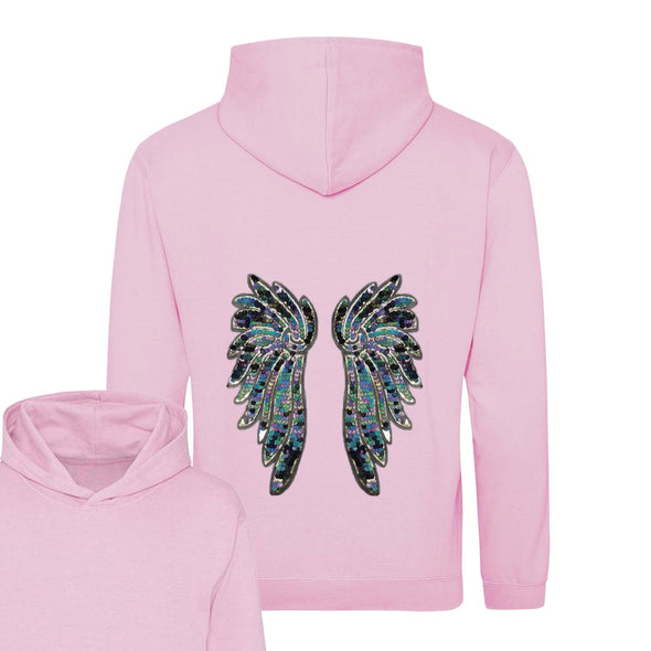 Indigo and Aqua Wings Hoodie