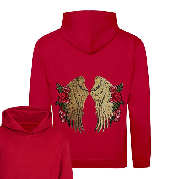 Large Gold Wings and Roses Hoodie