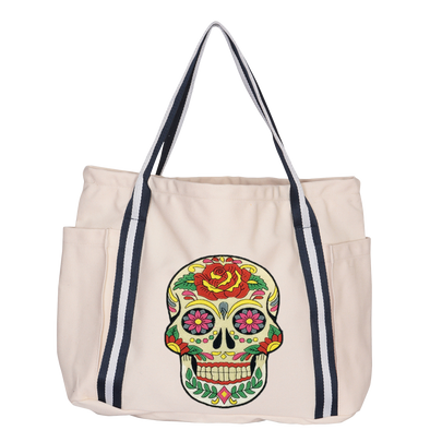 Day of the Dead Skull Luxe Tote Bag