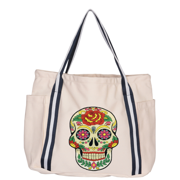 Day of the Dead Skull Luxe Tote Bag