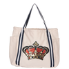 Red Sequin Crown Luxe Tote Bag