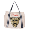 Gold Sequin Leopard Luxe Tote Bag