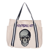 Silver Sequin Skull Luxe Tote Bag