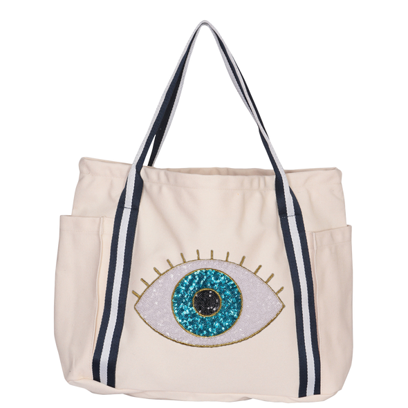 Turquoise Eye Luxe Tote Bag