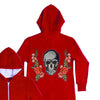 Silver Skull and Roses Onesie