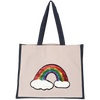 Reversible Sequin Rainbow Midi Tote Bag