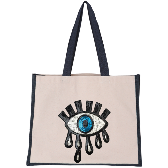 Sequin Eye Midi Tote Bag