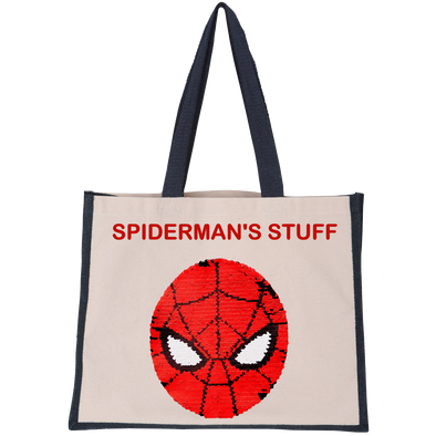 Reversible Sequin Spiderman Midi Tote Bag