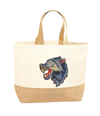 Blue Wolf XL Tote Bag