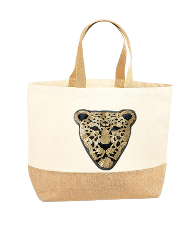 Gold Leopard XL Tote Bag