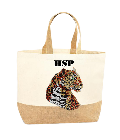Green Eyed Leopard XL Tote Bag