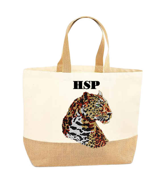 Green Eyed Leopard XL Tote Bag