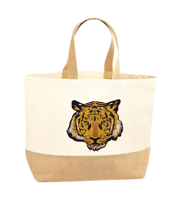 Green Eyed Tiger XL Tote Bag