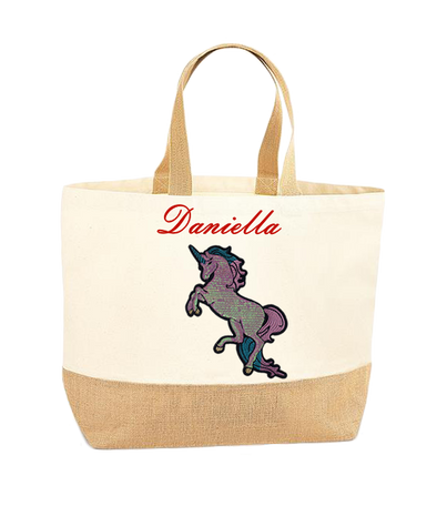 Pearly Sequin Unicorn XL Tote Bag