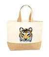 Reversible Sequin Tiger XL Tote Bag