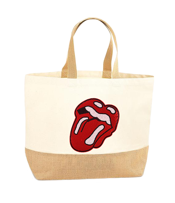 Rock'n'Roll Lips XL Tote Bag