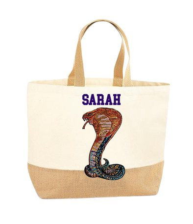 Sequin Serpent XL Tote Bag