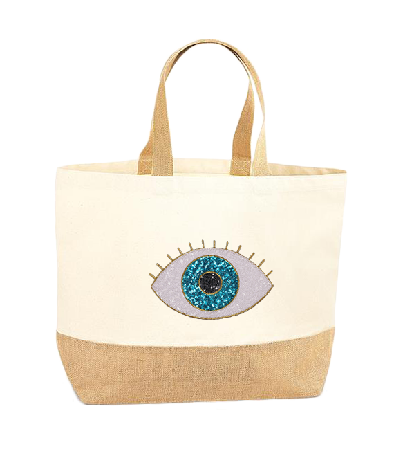 Turquoise Eye XL Tote Bag