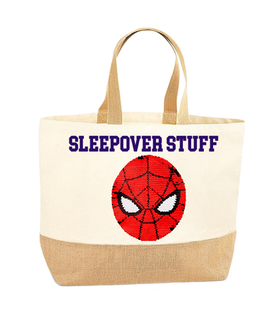 Reversible Sequin Spiderman XL Tote Bag