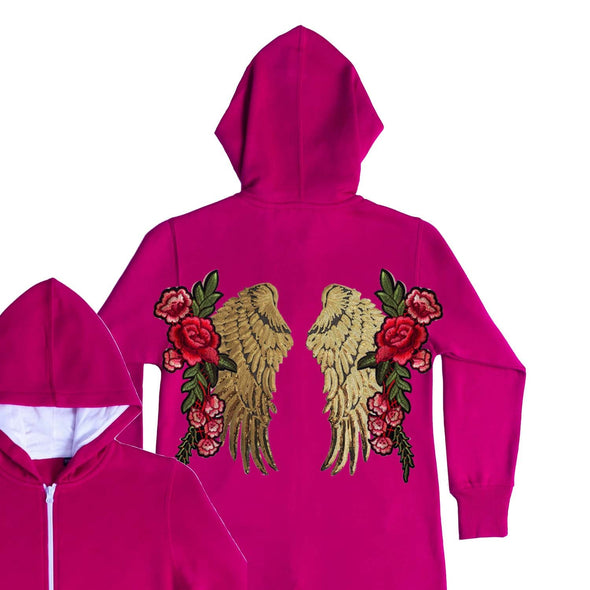Gold Wings and Roses Onesie