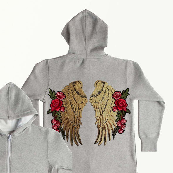 XL Gold Wings and Roses Onesie