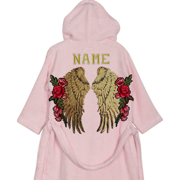 XL Gold Wings and Roses Bathrobe