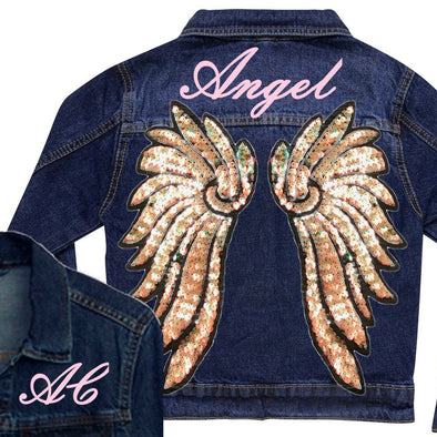 Pearl Gold Wings Denim Jacket