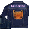 Reversible Sequin Cat Denim Jacket