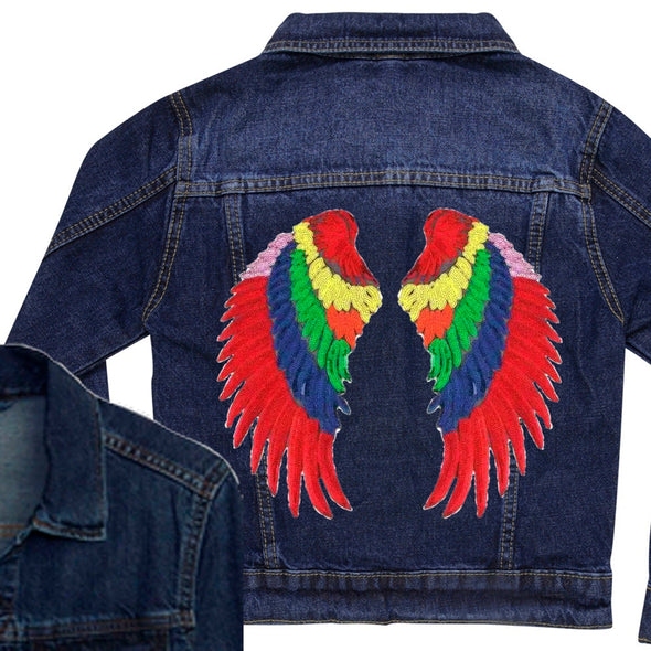 Rainbow Wings Denim Jacket