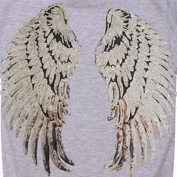 SALE Silver Wings Hoodie With Brass Studs on Hood | 40% OFF Automatically Applied at Checkout