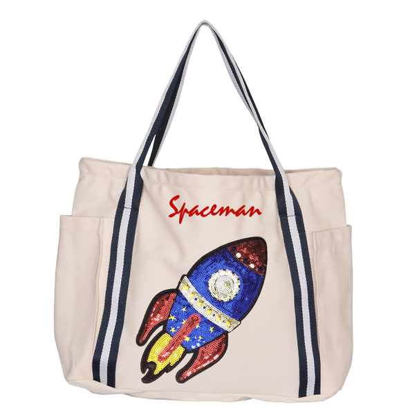 Sequin Rocket Luxe Tote Bag