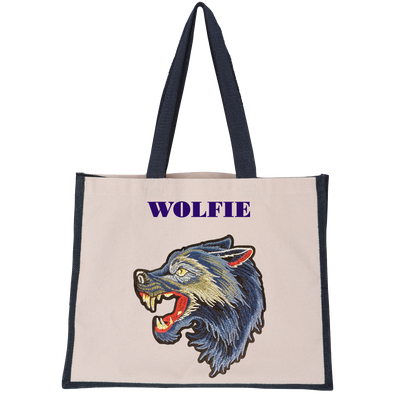 Blue Wolf Midi Tote Bag