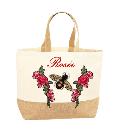 Bee and Roses XL Tote Bag