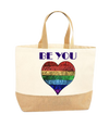 Rainbow Heart XL Tote Bag